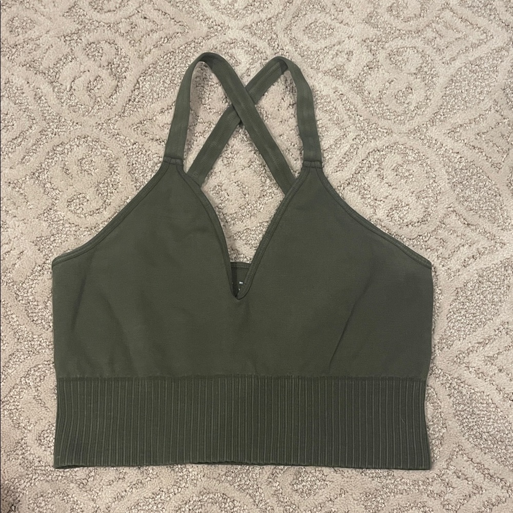 Free people movement cross-back crop top